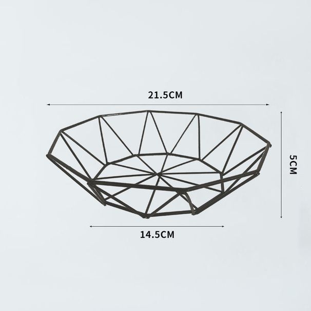 Handgewebter Obstkorb aus Eisendraht – Dekorative Schale im skandinavischen Stil für Obst, Snacks oder als Wohndeko (Elegantes Geschenk für Hochzeiten)_voghion.com