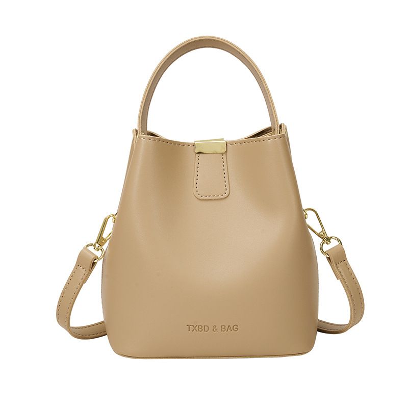 Women's Bucket Bag Fashion Simple Popular Large Capacity Single Shoulder Oblique Span Portable Bucket Bag_voghion.com