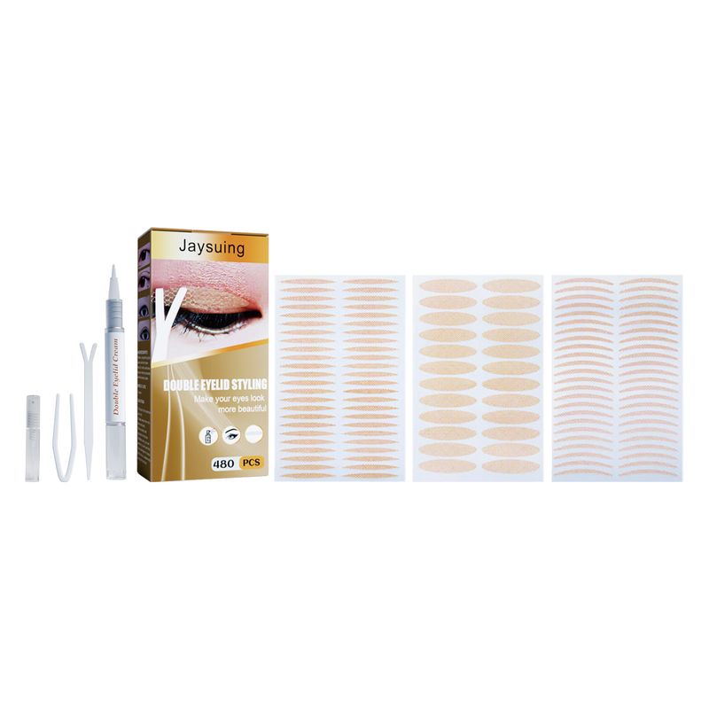 Jaysuing double eyelid stickers, shaping cream, long lasting, natural, traceless, invisible, non glue double eyelid stickers, eye beauty stickers_voghion.com