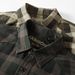 Abbigliamento da uomo Camicia a quadri casual a maniche lunghe da uomo - Comoda camicia oversize in cotone con bottoni per primavera e autunno (cachi, verde militare)_voghion.com