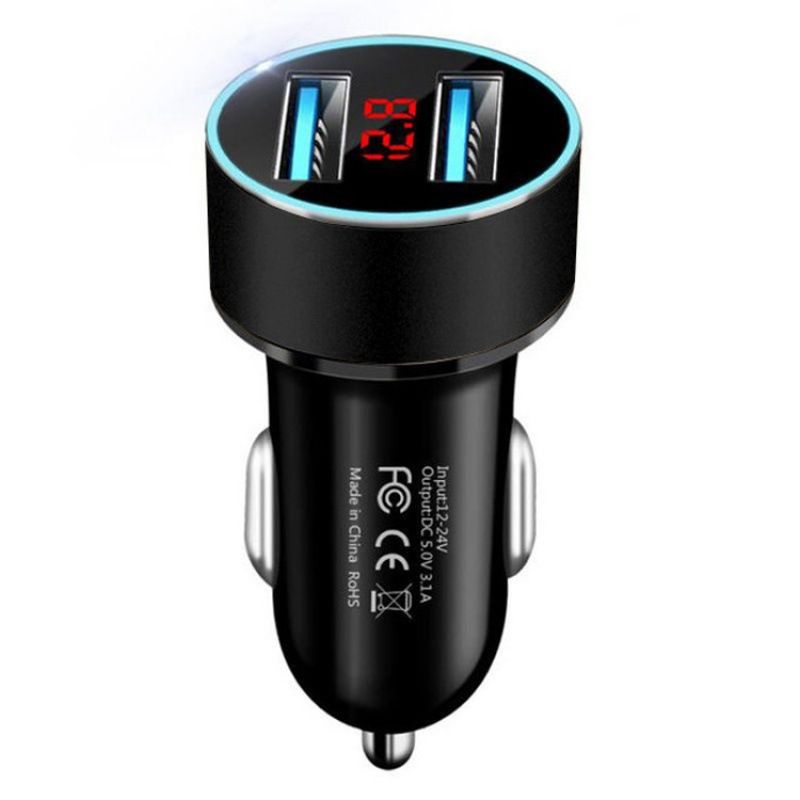 Chargeurs de voiture Chargeur de voiture Tête de charge ultra rapide Double charge flash Charge rapide 120 W Affichage numérique Mesure de pression Chargeur de téléphone portable_voghion.com