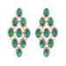 Fashionable And Simple Design Alloy Water Geometric Earrings For Women Exaggerated Shiny Large Earrings-blue Geometric Alloy Earrings With Rhinestones_voghion.com