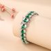 Elegante bracciale geometrico da donna con zirconi AAA color smeraldo, accessorio di moda fatto a mano semplice ed elegante da indossare tutti i giorni._voghion.com