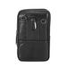 Kunjiuyou Multi Pockets Gladde Ritssluiting Knoopsluiting Telefoon Heuptas Heren Leren Mobiele Telefoon Kleine Borst Schouder Heuptas-Bruin_voghion.com