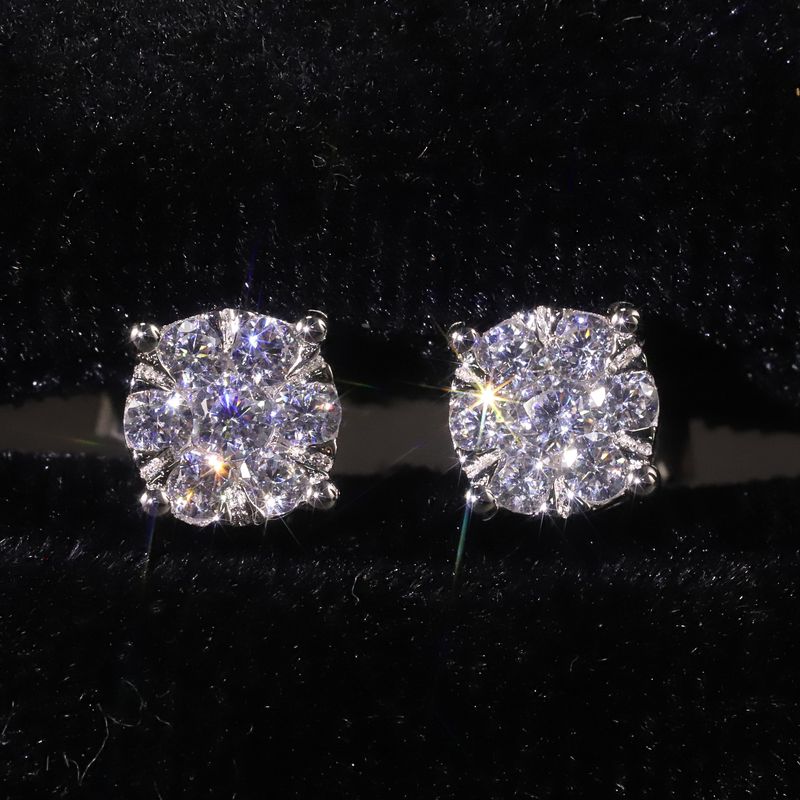 Commuting Light Luxury 9/10/14/18k Rose Gold Platinum Gold Earrings With Small Diamonds Cultured Diamond Earrings_voghion.com