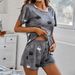 Lässiges und bequemes Sommer-Pyjama-Set mit kurzen Ärmeln und Shorts für Damen, zweiteilig_voghion.com