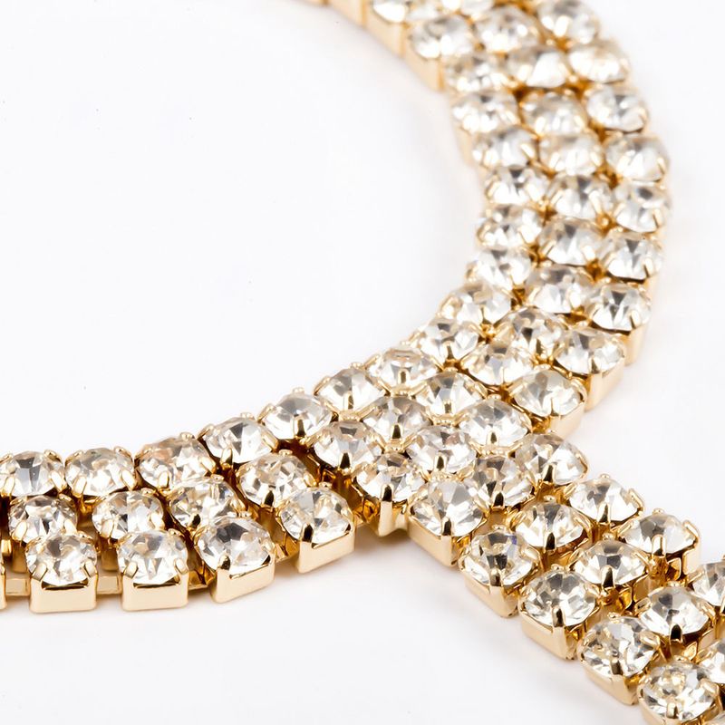 New Beach Flash Diamond Instep Chain Ankle Decorations Simple 3-Row Micro Diamond Ankle Anklet for Women_voghion.com