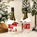 Festive & Party Supplies New Christmas Decorative Knitted Fur Collar Wine Set White Fur Ball Champagne Set Dining Table_voghion.com