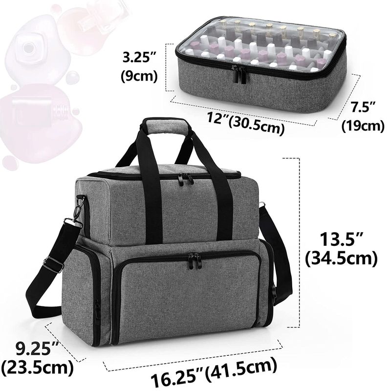 Borse funzionali Nuovo contenitore per smalto per unghie Può contenere 80 flaconi di sacchetti cosmetici Borsa per smalto per unghie_voghion.com
