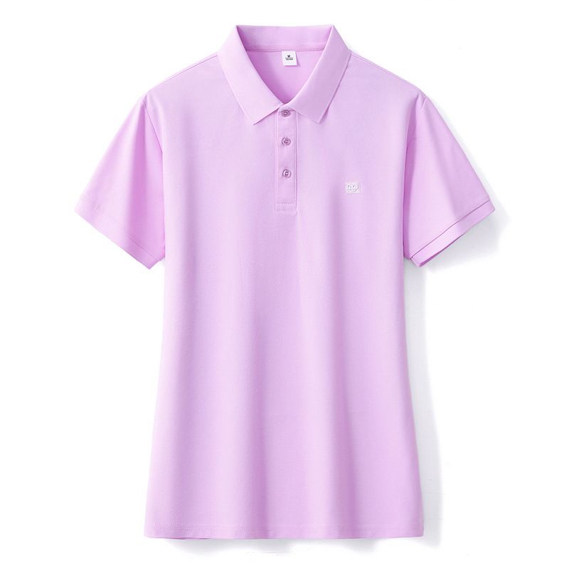 Tricou polo pentru femei, albastru marin, cu model fagure, pentru femei, slim și subțire, elastic, cu mânecă scurtă_voghion.com