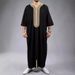 Männerkleeder Robe Hui Clothing Mëttelärmlech gestickte muslimesch Männermantel_voghion.com