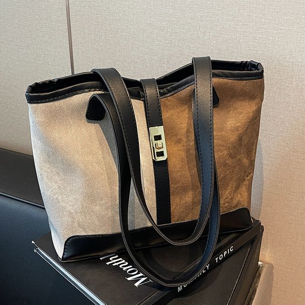 Trendy Color-Block For Women 2024 New Handbags High-End Shoulder Bags Large Capacity_voghion.com