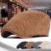 Moda Moda Vintage Velluto a coste Berretti Autunno Inverno Berretto Corno Retro Visiera Avanti Cappello per Uomo Protezione Moda Peaky Blinder Cap_voghion.com
