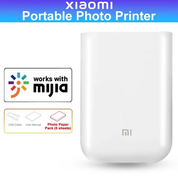 New Original Portable Mini Xiaomi Pocket Photo Printer Wireless Bluetooth Thermal Print AR Video Mijia ZINK_voghion.com