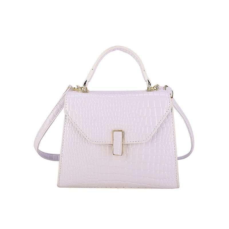 2023 Autumn/Winter New Large Capacity Lacquer Leather Stone Pattern Single Shoulder Diagonal Cross Wind Women's Handbag_voghion.com