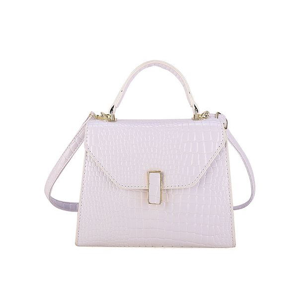 2023 Autumn/Winter New Large Capacity Lacquer Leather Stone Pattern Single Shoulder Diagonal Cross Wind Women's Handbag_voghion.com