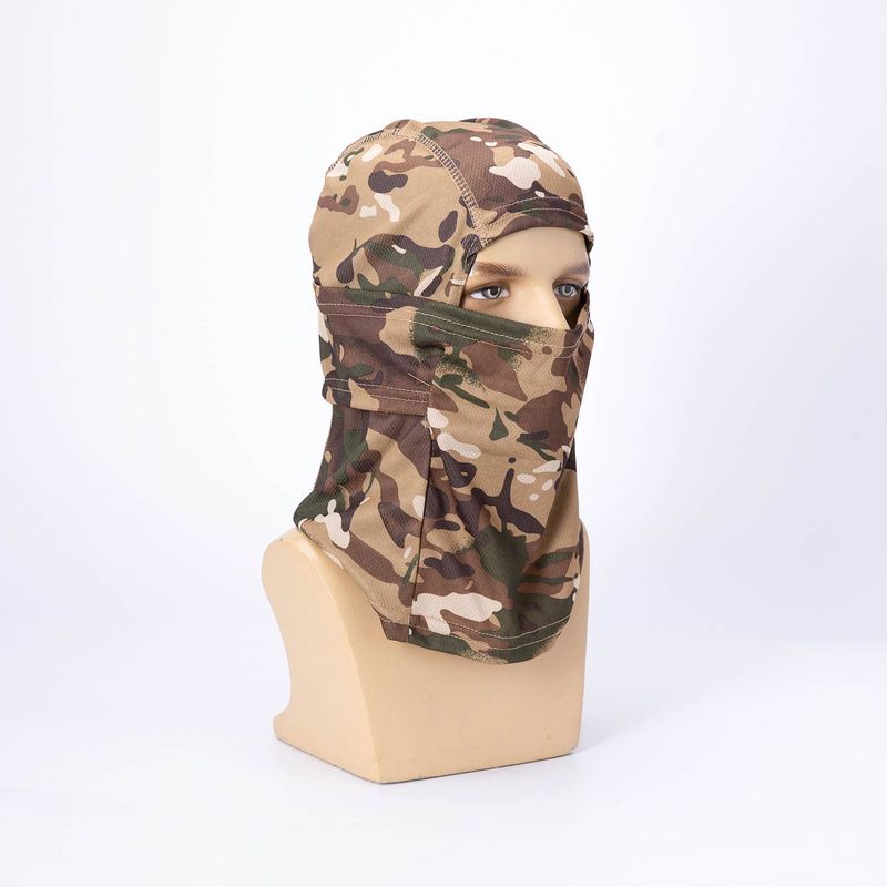 Camouflage Boonie Sun Protection Mask Summer Men's Breathable Quick-Dry Headgear Outdoor Hiking Cycling Round Brim_voghion.com