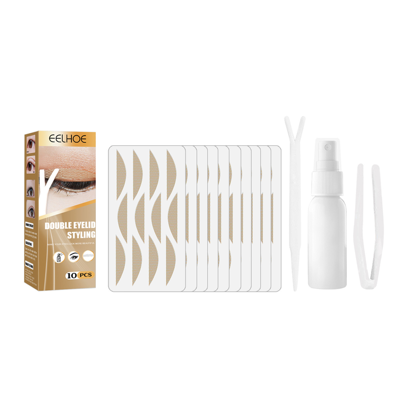 EELHOE double eyelid patch, eye patch lace mesh invisible glue-free breathable super sticky long-lasting clip set_voghion.com