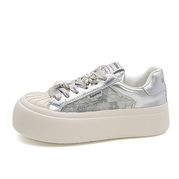 Sandalias de verano para mujer con cabeza de concha, suela suave, malla transpirable, piel auténtica, versátiles y casuales._voghion.com