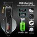 Professional Metal Hair Clipper With LED Display - Cordless Electric Trimmer For Precision Haircuts_voghion.com
