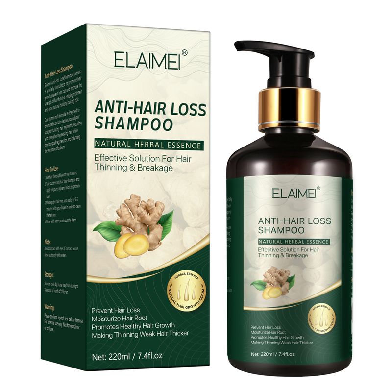 ELAIMEI Ginger Shampoo conditioner for scalp removal, hair firming, deep cleansing and care set_voghion.com