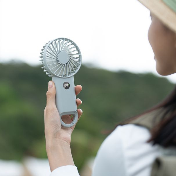 100-Speed Handheld Fan - USB Rechargeable With Turbo Airflow Portable Outdoor Fan With Smooth Wheel Speed Control Mini Personal Cooling Fan_voghion.com
