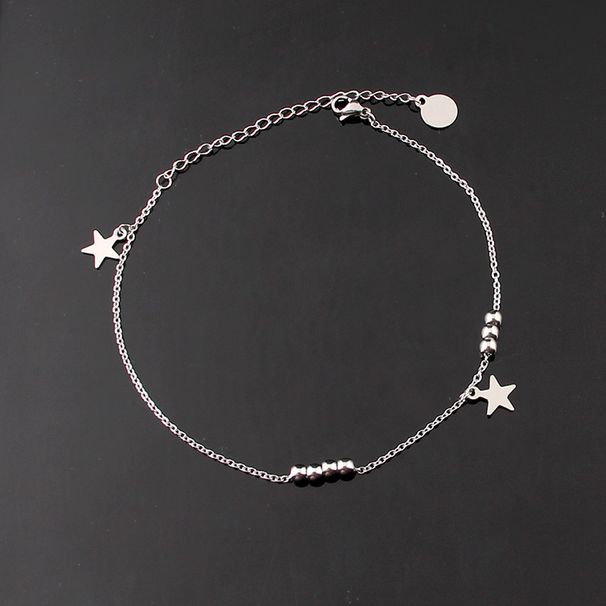 Cavigliera da donna in acciaio al titanio, leggera, di lusso, semplice, in acciaio inossidabile color oro_voghion.com