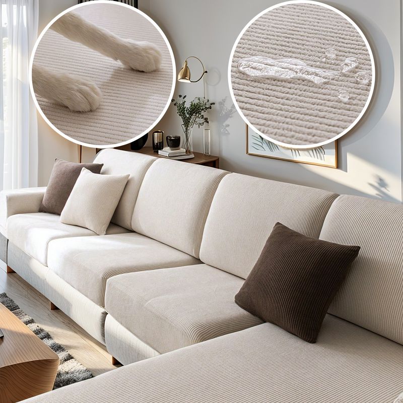 Waterproof Brushed Dove Velvet Sofa Cushion Cover Solid Color Elastic Anti Cat Scratching Sofa Cover_voghion.com
