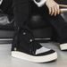 Unbeatable Quality Men's Spring Suede Popular Trendy Niche Design High Top Velcro Strap Vulcanized Board Shoes Men_voghion.com