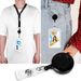 Porta badge trasparente bifacciale con cordino nero e fibbia retrattile per badge facile da tirare_voghion.com