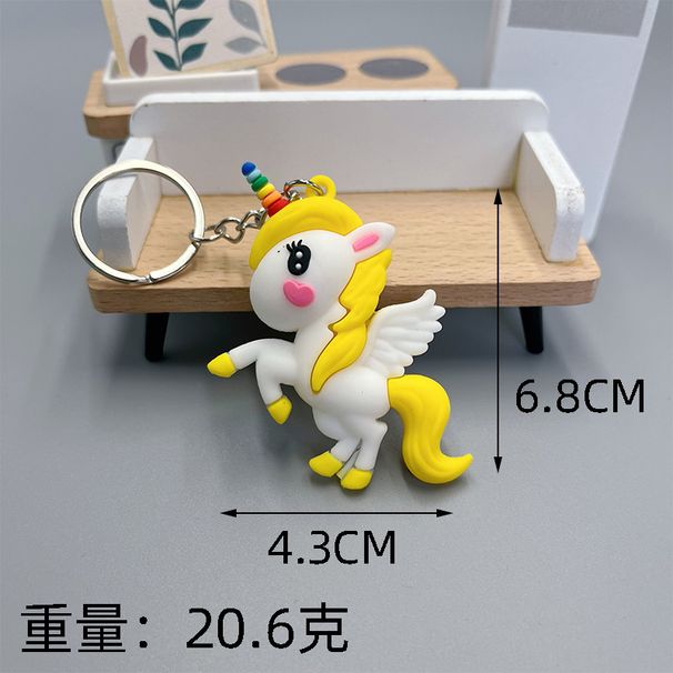 Heißer Verkauf Einhorn Schlüsselanhänger Niedlicher Regenbogen Pegasus Anhänger Exquisite Rucksack Puppe Dekoration Kleines Geschenk_voghion.com