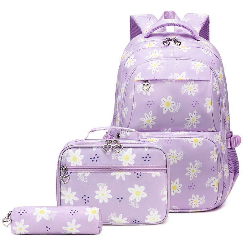 Backpack For Girls Cute High School Students Large Capacity Printed Backpack, Simple And Fresh Elementary School Student Schoolbag_voghion.com