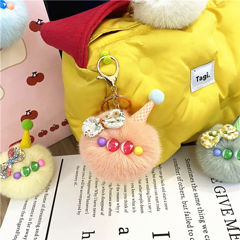 Somas piekariņš Cute Muļķīgs saldējuma atslēgu piekariņš multfilma plīša lelles soma kulons lelles lelles rotājumi aksesuāri dāvana_voghion.com