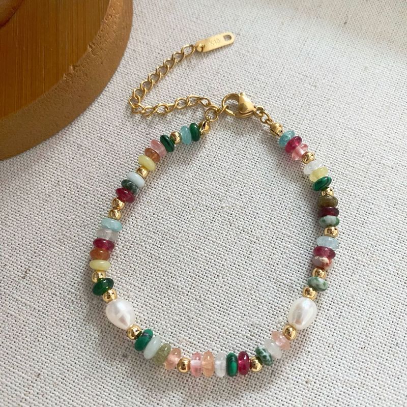 Damenschmuck Retro Bunte Bohemian Abacus Perlen Stein Halskette Handgefertigte Perlen High End Persönlichkeit Perle Schlüsselbein Halskette_voghion.com