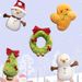 Christmas Cute Happy And Plush Toy With Bow Tie Christmas Tree Doll Pillow Snowman_voghion.com