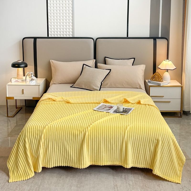 Solid Color Polyester Fleece Blanket – Ultra-Soft Lightweight Throw For Home, Office & Travel, Modern Minimalist Style_voghion.com