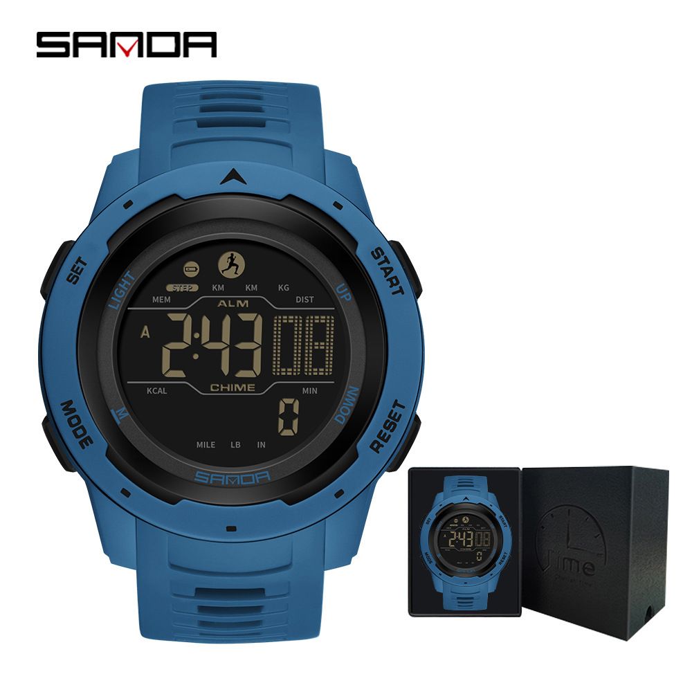 Waterproof Digital Sports Watch With Step Counter, Calorie Tracker, Stopwatch & Alarm For Men And Women - Durable TPU Strap, 50M Water Resistance_voghion.com