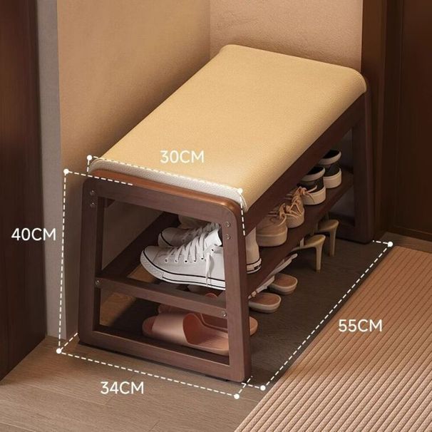 Changing For Home Entrance, Solid Wood Bench, Stool, Can Sit On Shoe Cabinet, Integrated Entryway Sofa Stool_voghion.com