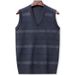 Men's Knitted Vest Sweater - Sleeveless Pullover Winter Warm Polyester V-Neck Slim Fit Casual Layering_voghion.com