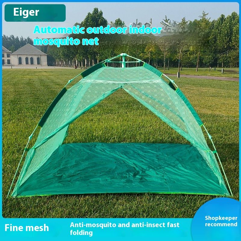 Mesh Automatic Tent Outdoor Quick Open Double Camping Summer Control Home Indoor Mosquito Net_voghion.com