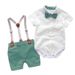 Kinder baby jungen gentleman khaki anzug jungen kurzarm shorts hut multi-stück set sommer neue kinder kleidung_voghion.com