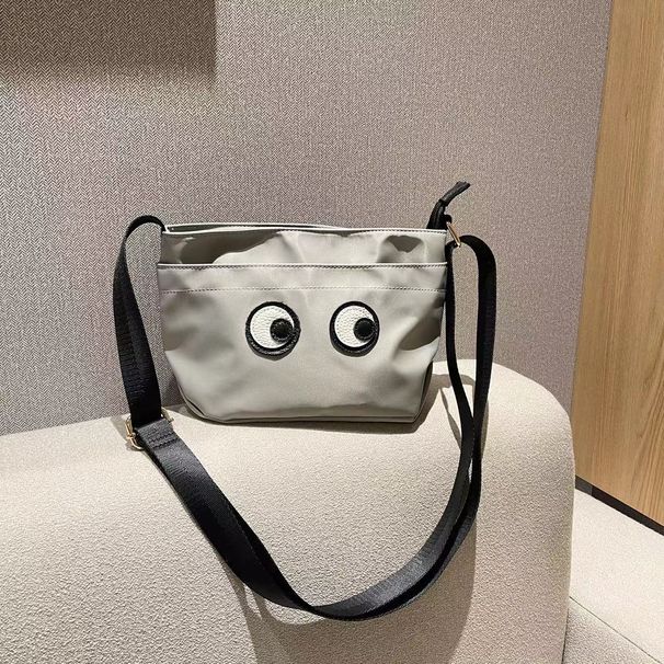 Lässige, süße, wasserdichte, leichte Umhängetasche für Damen, wasserabweisende Nylongewebestruktur, kleine Tasche mit mehreren Fächern_voghion.com