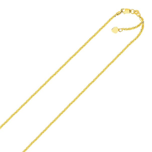 10k Yellow Gold Adjustable Sparkle Chain 1.5mm_voghion.com