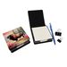 Wood Bison PU Leather Note Paper Holder With Artist-Designed Cover, Desk Accessory, Office Gift_voghion.com