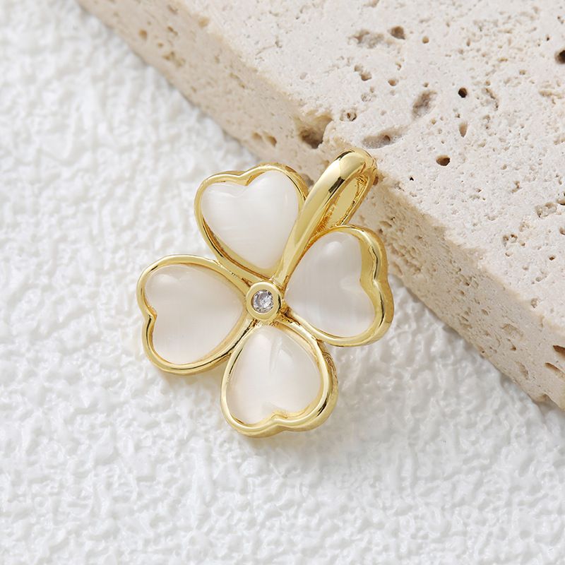 Collana grande e colorata con pendente singolo in rame placcato oro con zirconi, stile palazzo, elegante e piena di diamanti per le donne_voghion.com