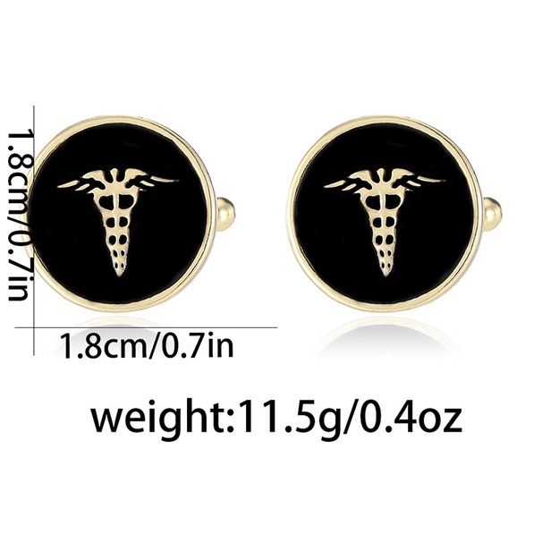 Neue zweifarbige runde Manschettenknöpfe für Männer Französische Business-Hemdmanschettenknöpfe_voghion.com