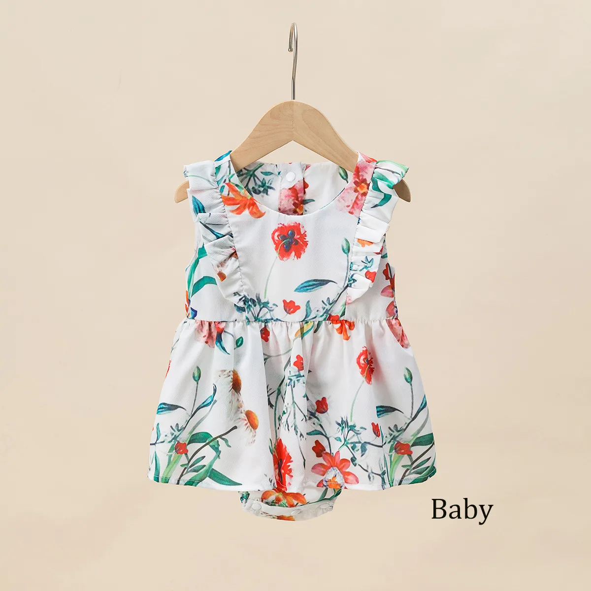 Robe mère-fille à bretelles, motif floral, pour enfant, commerce extérieur, européenne et américaine, YY0009_voghion.com