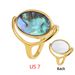 Doppelseitiger Flip Fortune Ring aus Perlmutt und Abalone-Muschel – Hochwertiger, dekorativer Ring_voghion.com