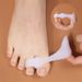 Bunion Corrector & Toe Separator – Dual-Ring Silicone Toe Spreader For Overlapping Toes, Day & Night Wear (White/Skin Tone, One Size Fits Most)_voghion.com