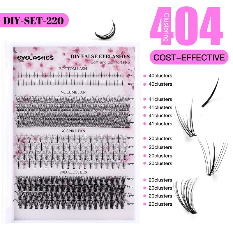 Falsche Wimpern Neu 14 Reihen 404 Wimpernbüschel Falsche Wimpern Untere Wimpern Kleiner Teufel Fischschwanz Segmentierte Wimpern Gemischt_voghion.com
